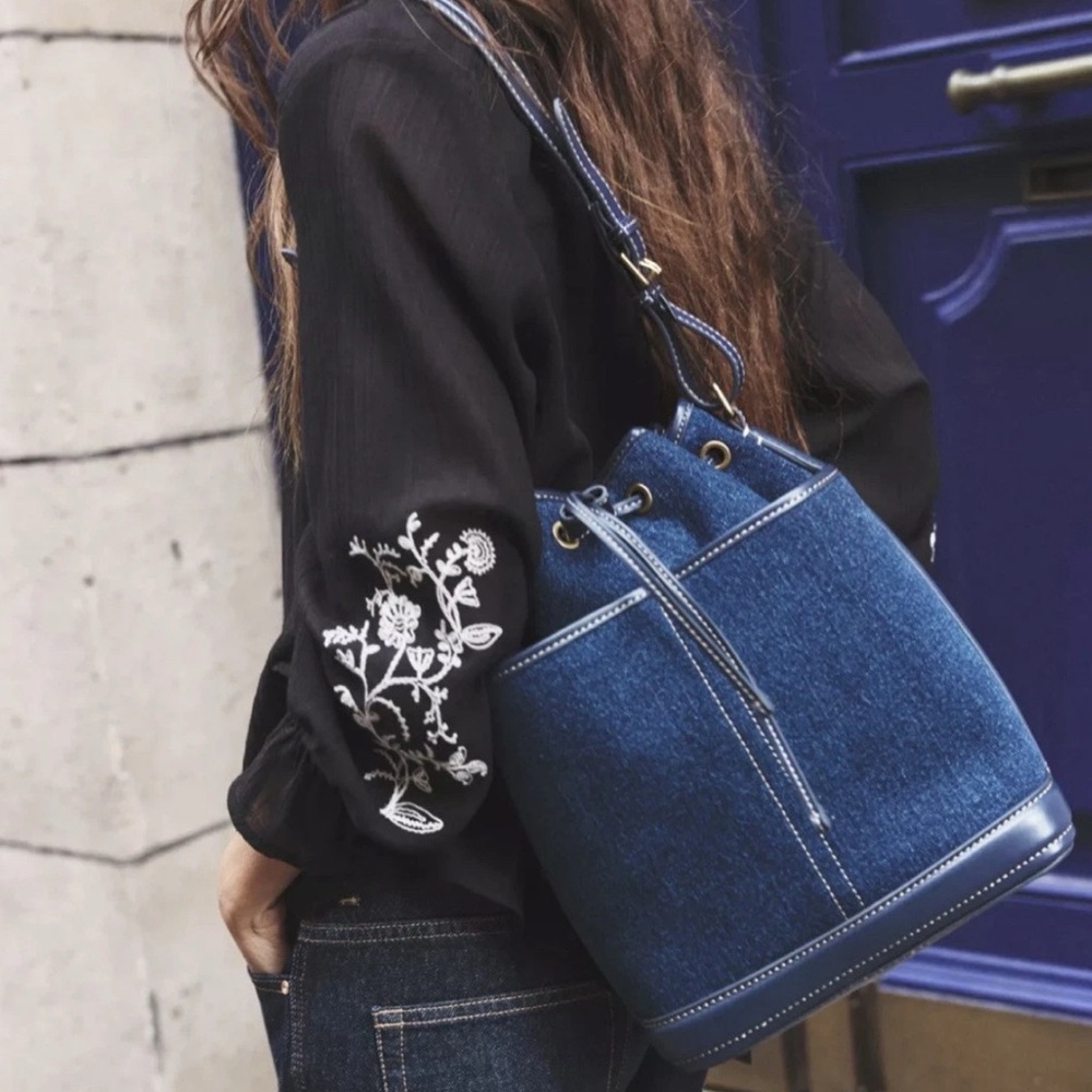 Zara Denim Bucket Bag